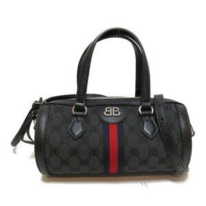 Balenciaga Gucci Hacker Shoulder Bag Canvas Black R Sling